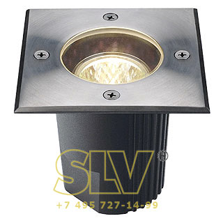 229344 DASAR 115 FIXED SQUARE MR16 светильник встраиваемый IP67 для лампы MR16 35Вт макс., сталь SLV 229344 DASAR 115 FIXED SQUARE MR16 светильник встраиваемый IP67 для лампы MR16 35Вт макс., сталь SLV