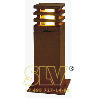 229420 RUSTY SQUARE 40 светильник IP55 для лампы E27 ELD 11Вт макс., бурый SLV 229420 RUSTY SQUARE 40 светильник IP55 для лампы E27 ELD 11Вт макс., бурый SLV