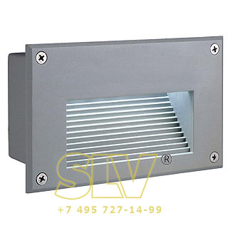 229701 BRICK LED DOWNUNDER светильник встраиваемый IP54 c 18 белыми LED, 3.6Вт, серебристый SLV