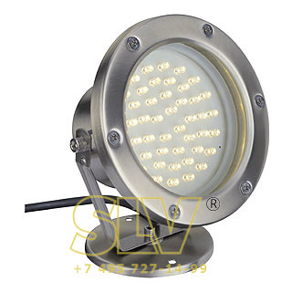 229732 NAUTILUS LED 304S светильник IP65 c тепло-белыми светодиодами и трансф-ром, 4,6 Вт, серебристый SLV 229732 NAUTILUS LED 304S светильник IP65 c тепло-белыми светодиодами и трансф-ром, 4,6 Вт, серебристый SLV